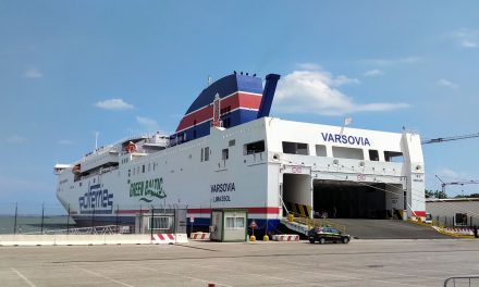 Il traghetto Varsovia al Ro-Port MoS di Porto Marghera<h2 class='anw-subtitle'>Ultimi allestimenti per l'unità progettata da Naos e realizzata da Cantiere Navale Visentini</h2>