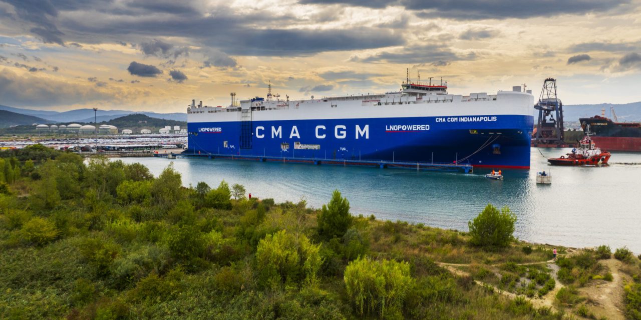 Al porto di Capodistria la prima car-carrier alimentata a Gnl<h2 class='anw-subtitle'>È la CMA CGM Indianapolis, unità della compagnia francese che opera tra Asia, Europa settentrionale e Mediterraneo</h2>